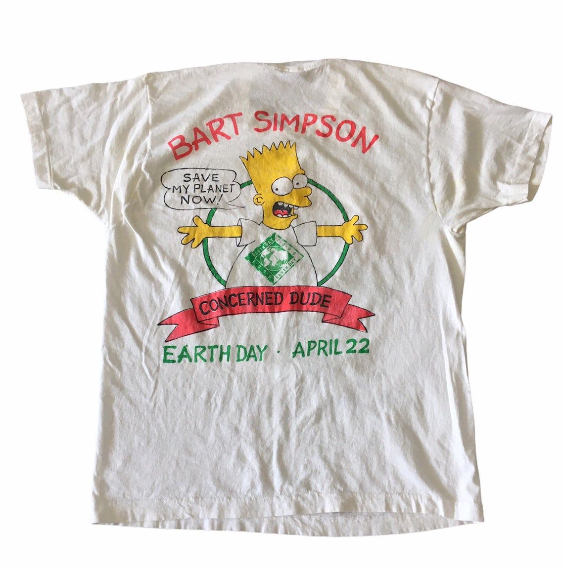 intage 90s Bart Simpson Earth Day shirt