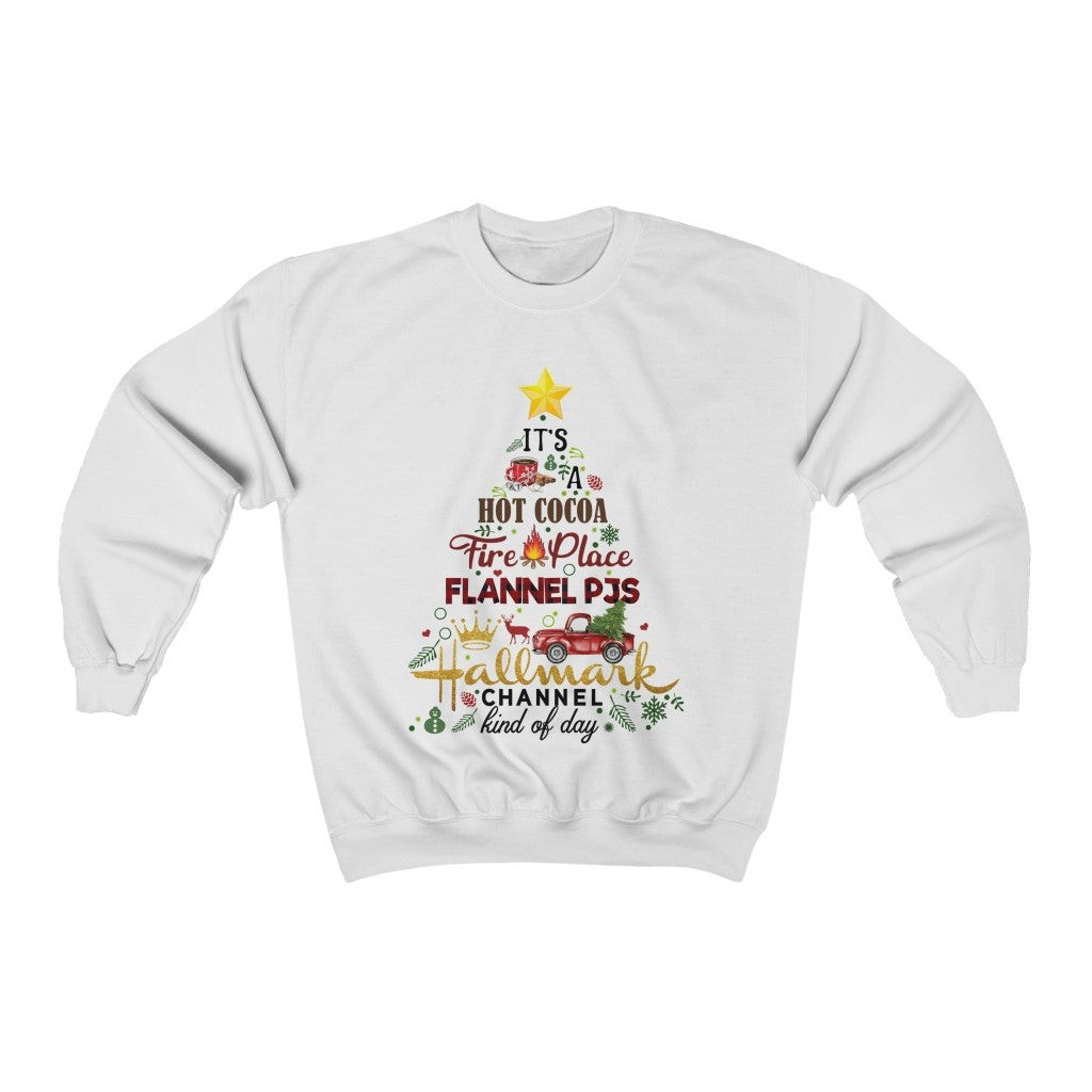 ItS A Hot Cocoa Fire Places Plannel Pjs Hallmark Channel Kind Of Day Sweatshirt 211015