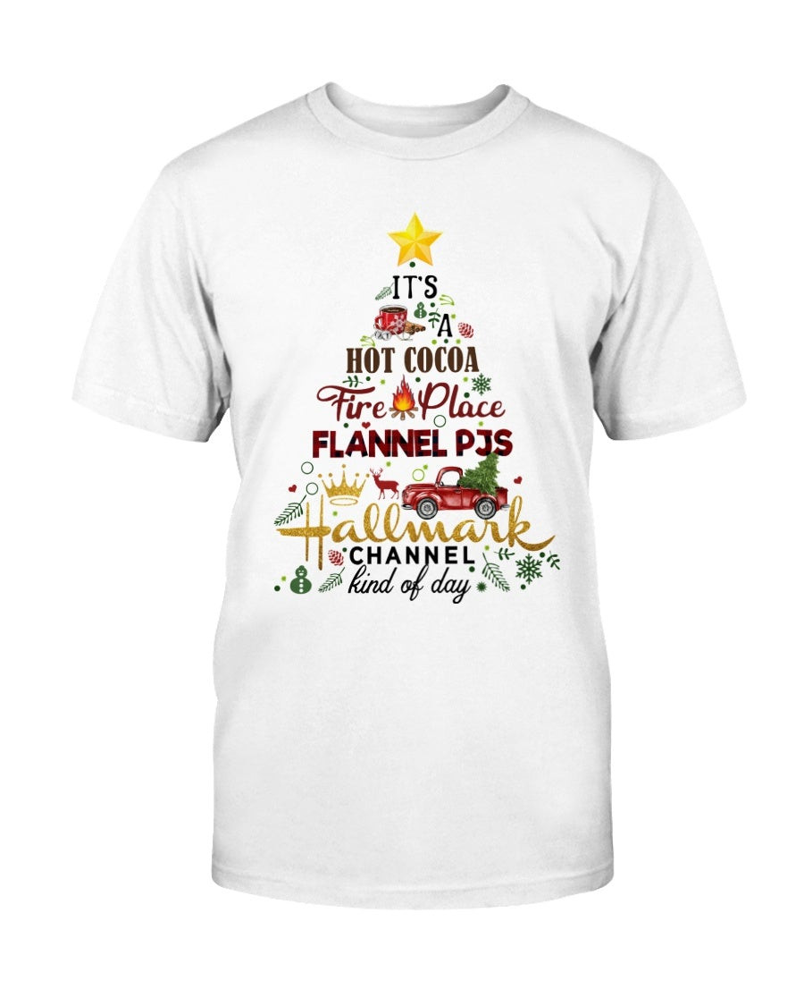 ItS A Hot Cocoa Fire Places Plannel Pjs Hallmark Channel Kind Of Day T Shirt 211108
