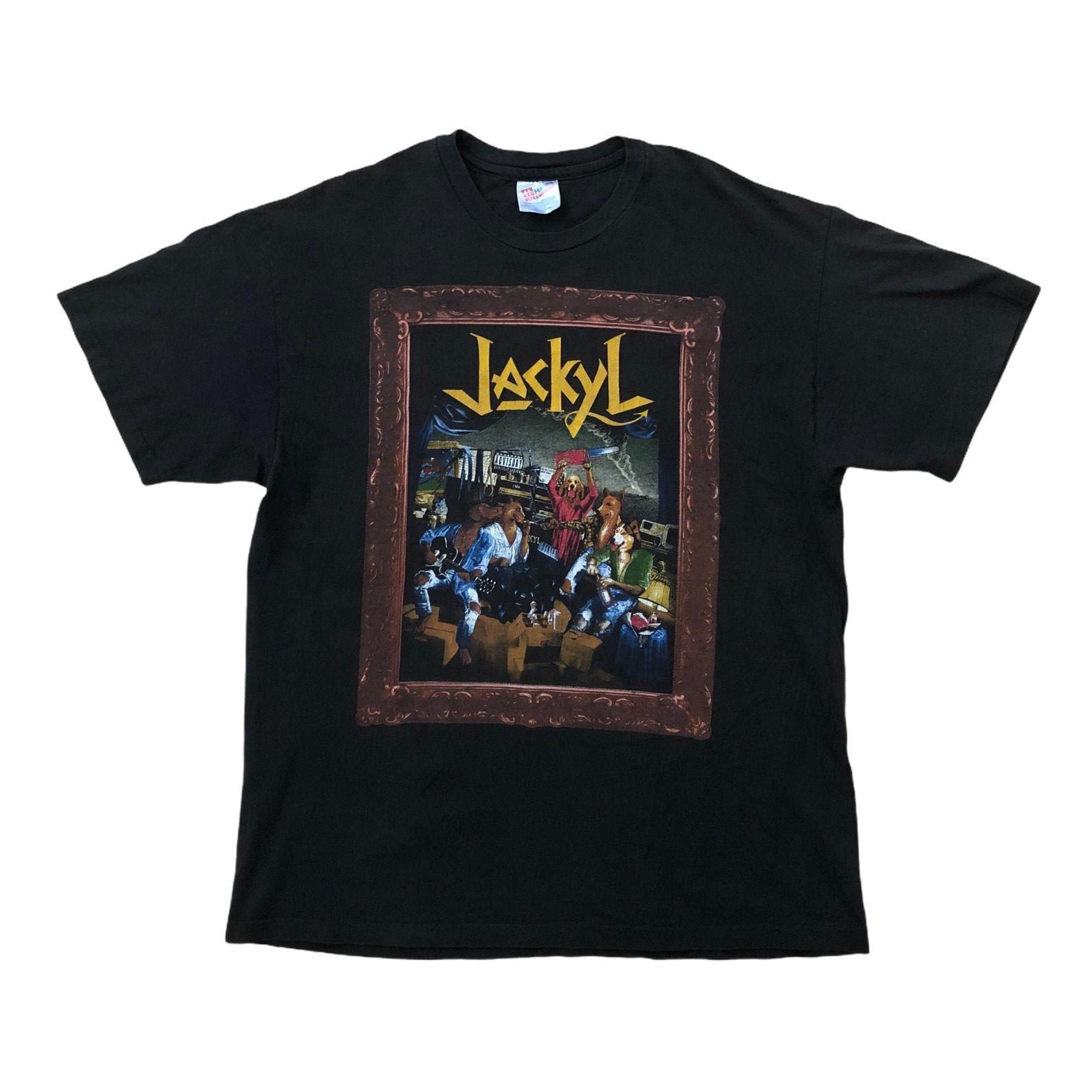 Jackyl Vintage 90S Band Tee Concert Tour Metal Rock Double Sided Dogs Mischief Advisory Single Stitch Made In Usa Black T-Shirt