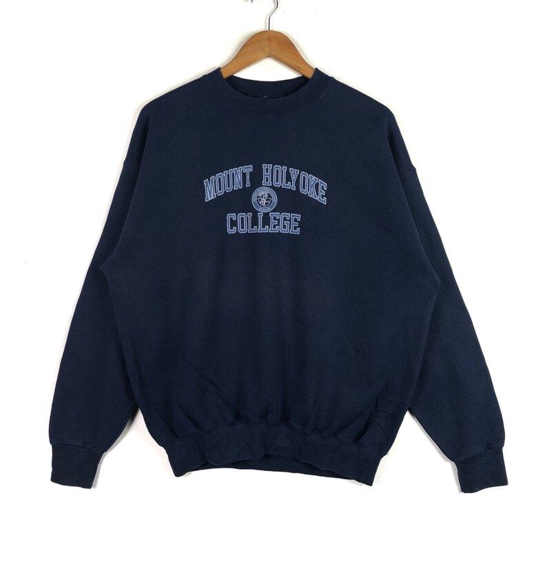 Jansport Mount Holyoke College Printed Big Logo Jansport Vintage Crew Neck Sweatshirt Mount Holykoke College Alumni Sweatshirt