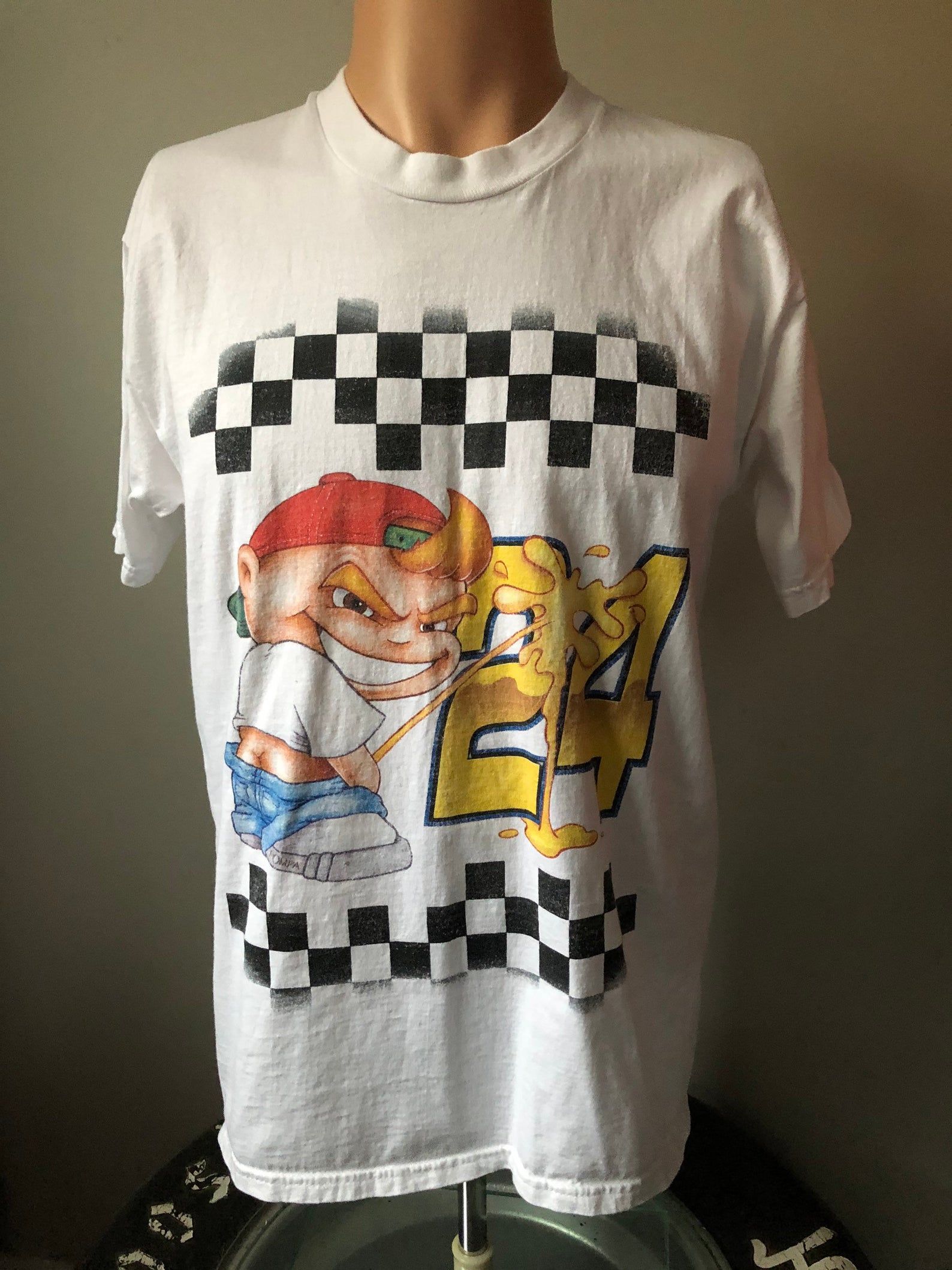 Jeff Gordon Pee Pee Boy T-Shirt L 90'S