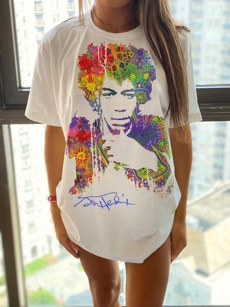 Jimi Hendrix Riding With The Wind Vintage Style Tee In Mens Size