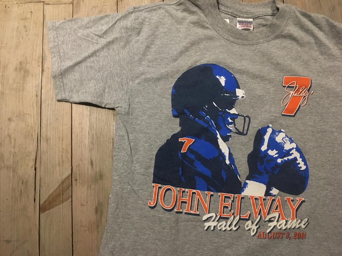 John Elway Denver Broncos - Hall of Fame T Shirt - Vintage Broncos Elway shirt