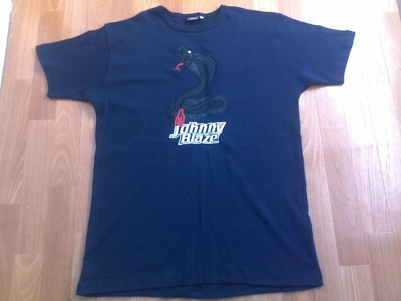 Johnny Blaze T Shirt Official Wu Wear Jersey Merchandise Of Method Man Shirt Wu Tang Clan T Shirt Vintage 90S Hip Hop Clothing 1990S