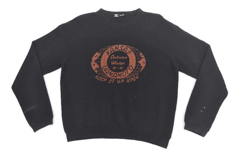 Kansai Yamamoto Sweatshirt Vintage Distressed Kansai Pullover Vintage 80S Kansai Yamamoto Autumn Winter 82 83 Sweatshirt