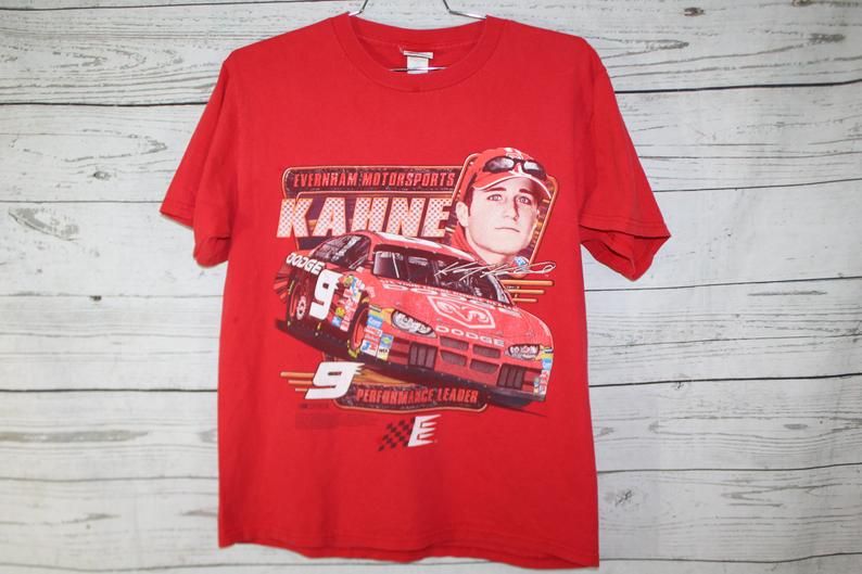 Kasey Kane Evernham Motorsports Dodge Ram Vintage Retro 2004 Raised Rubber Shirt