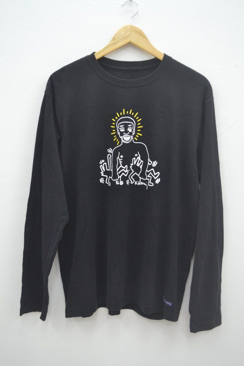 Keith Haring Shirt Vintage Keith Haring Artwork Artist Pop Art Street Graffiti Streetwear Long Sleeve Tee T Shirt