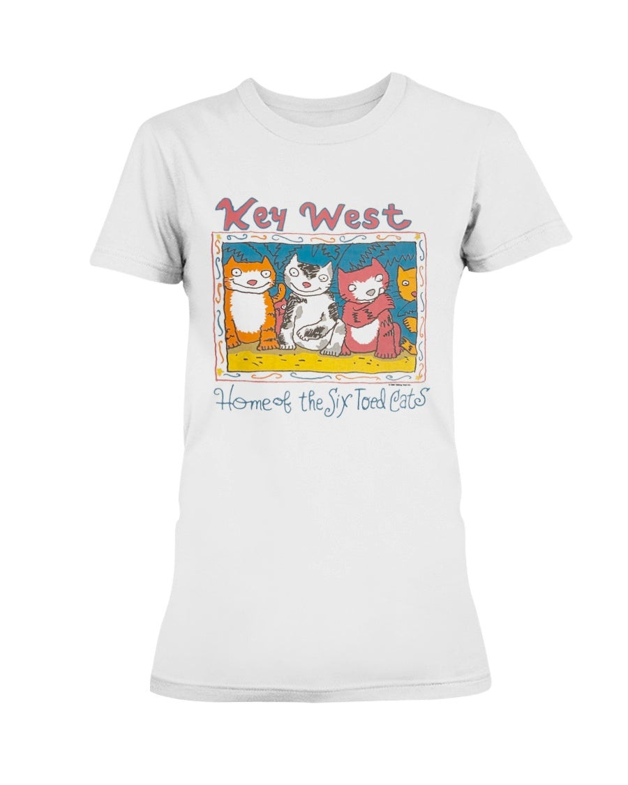 Key West Home Of The Six Toed Cats Graphic Ladies T Shirt 211213