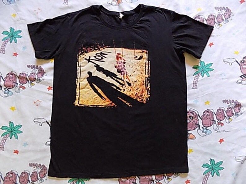 Korn Self Titled Album Cover T Shirt Arge Soft Nu Metal Repro