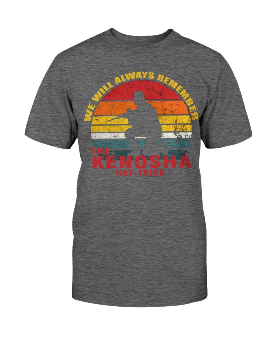 Kyle Rittenhouse We Will Always Remember The Kenosha Hat Trick Vintage T Shirt 082321