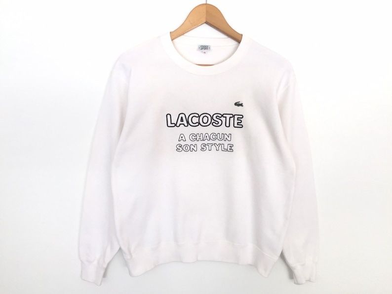 Lacoste Small Logo Spellout Embroidery Pullover Jumper Sweatshirt