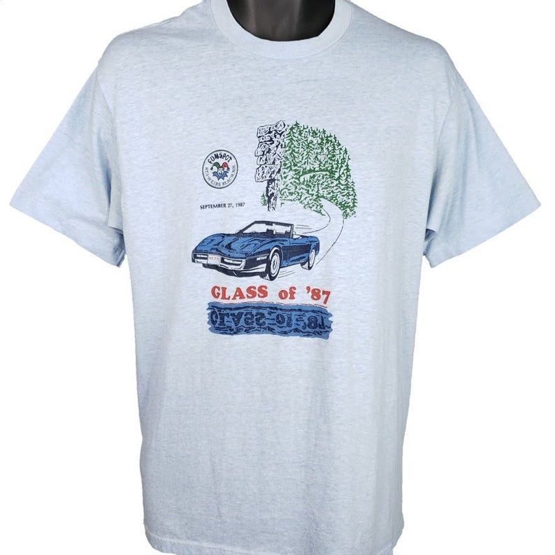 Lakes Region Corvettes T Shirt Vintage 80s 1987 Funspot New Hampshire