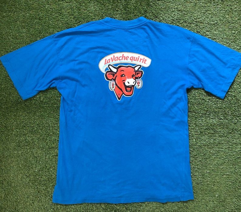 Laughing Cow Cheese Unisex Large French Souvenir T Shirt Retro Hipster Streetwear Summer Festival Cool Tee