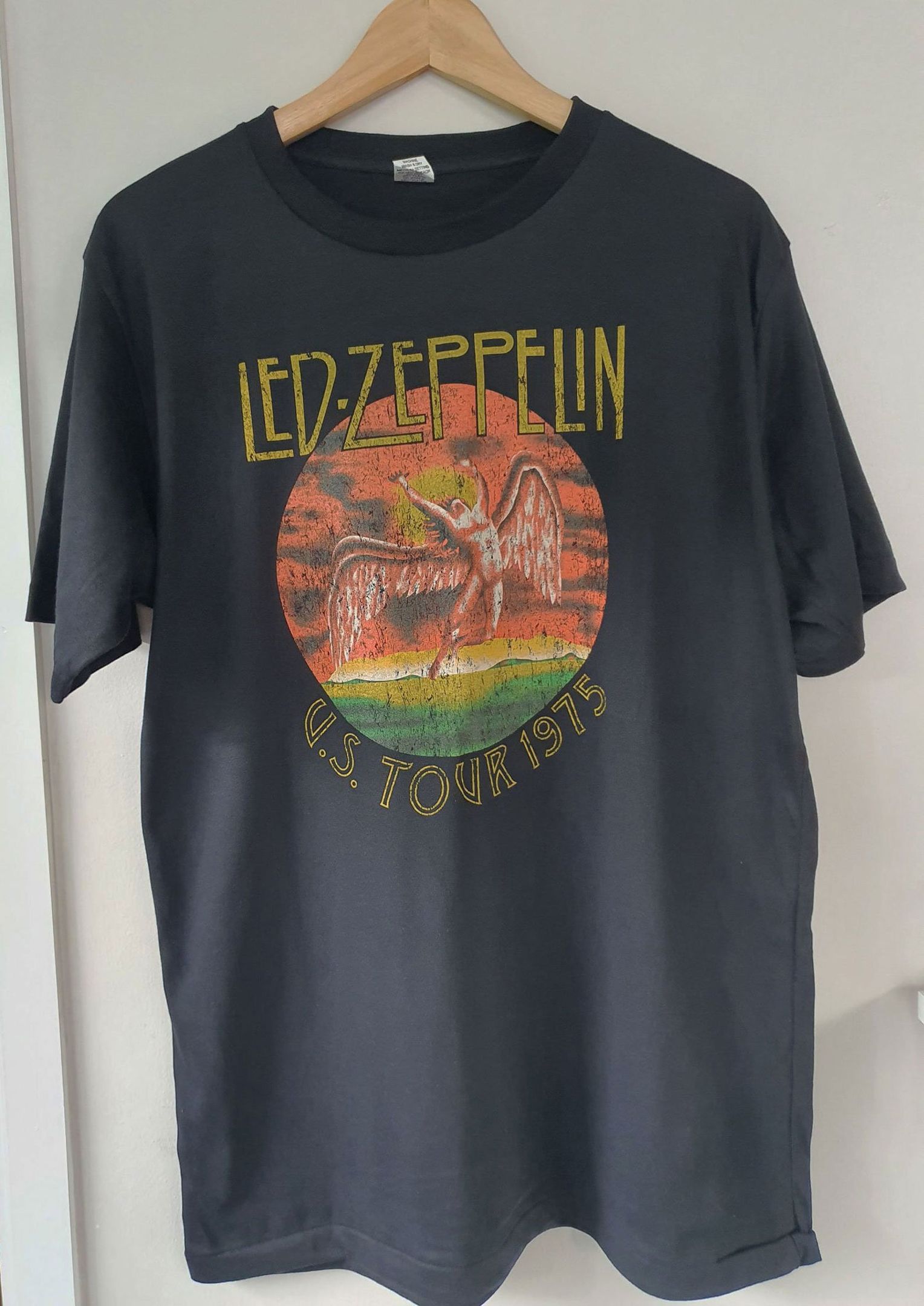 Led Zeppelin Tour T-Shirt Vintage Look Retro T-Shirt L 21