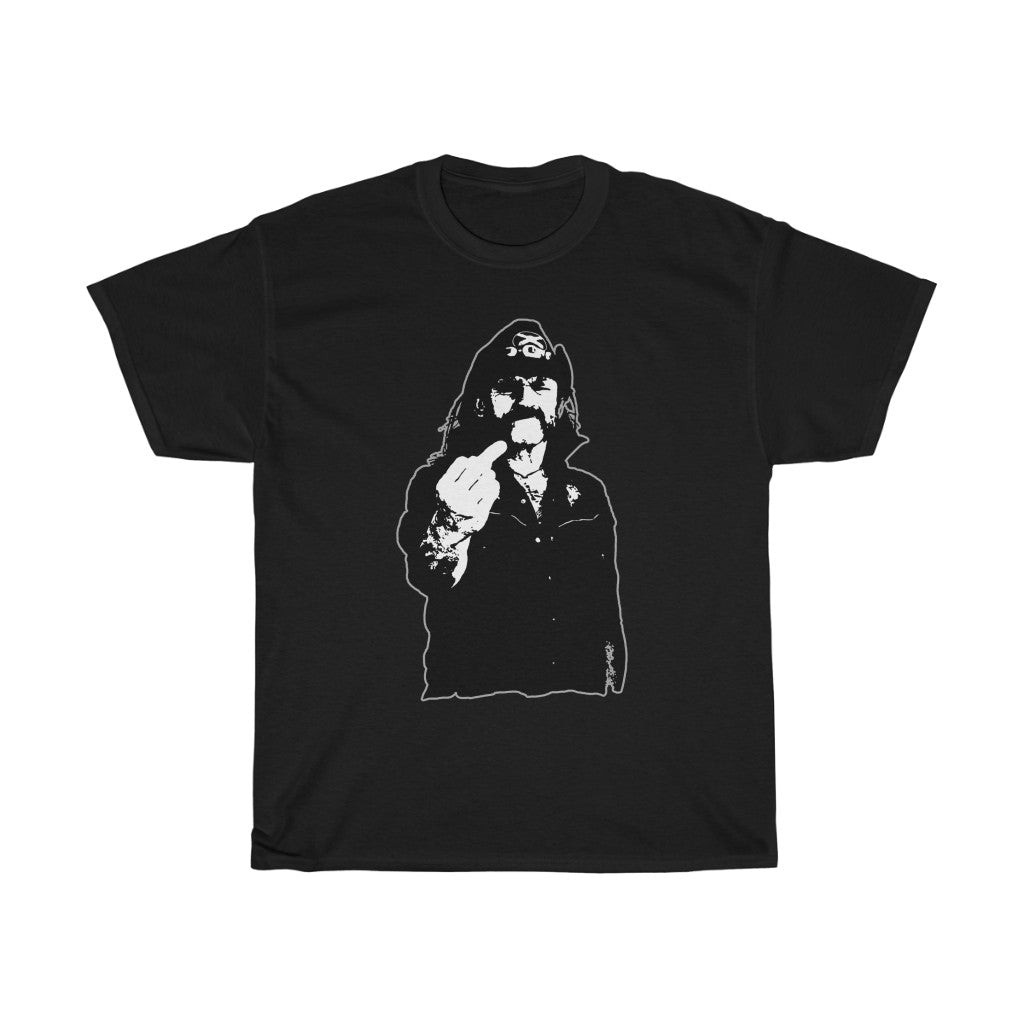 Lemmy Middle Finger Print Unisex Heavy Cotton Tee 211022