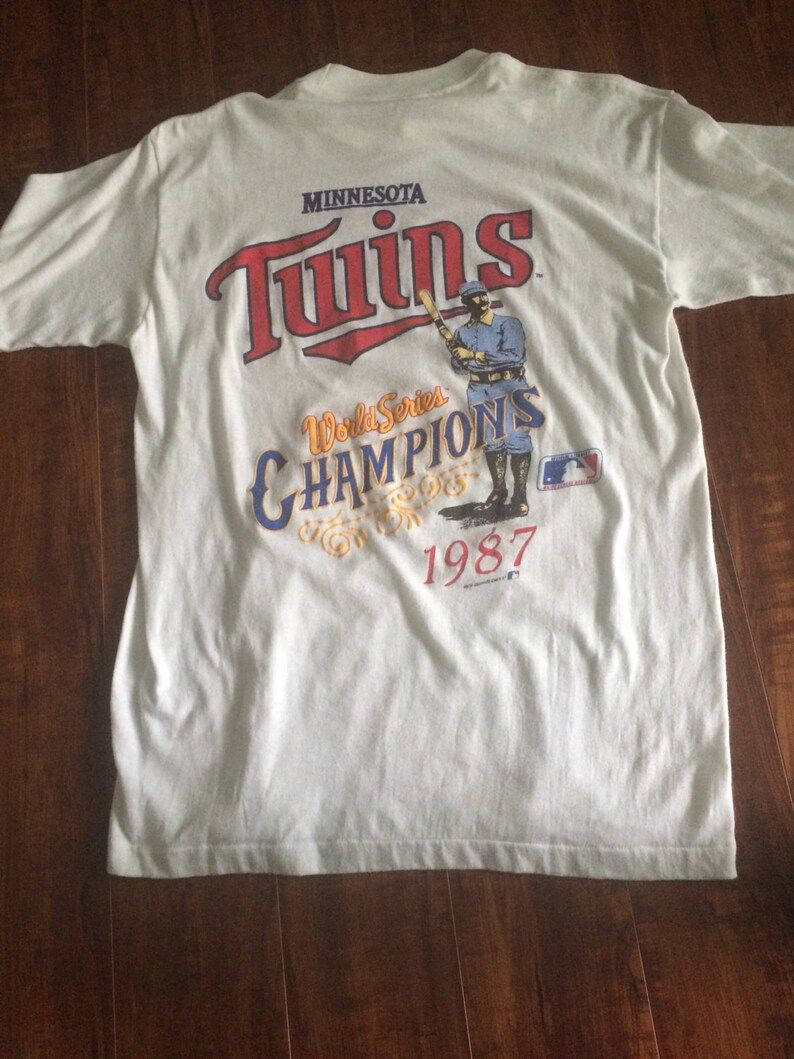 Logo 7 80S Minnesota Twins World Series Champions Tee Shirt Logo 7 1987 Stcardinals Vs Minnesota Twins