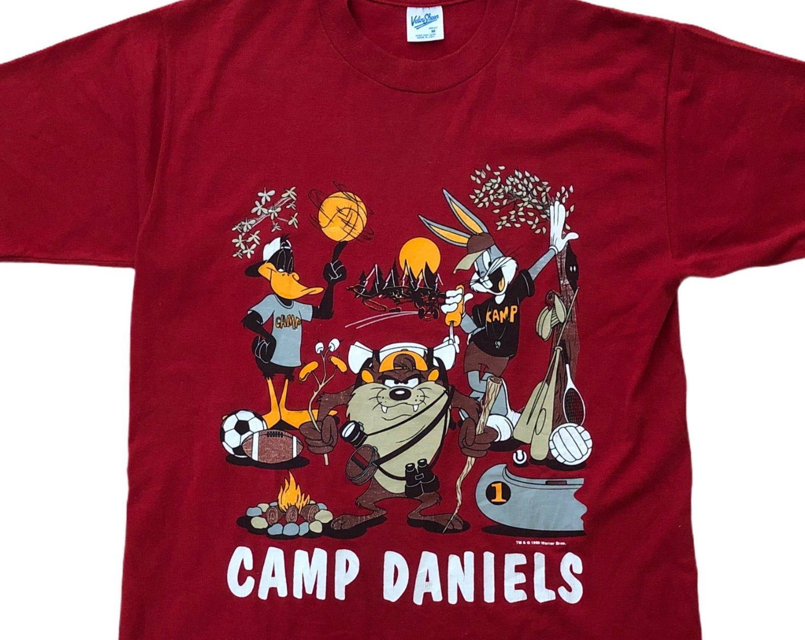 Looney Tunes Rare Camp Daniels Vintage 90S Bugs Bunny Taz Daffy Duck Hbcu South Carolina State University Scsu 1993 Velva Sheen Usa T-Shirt