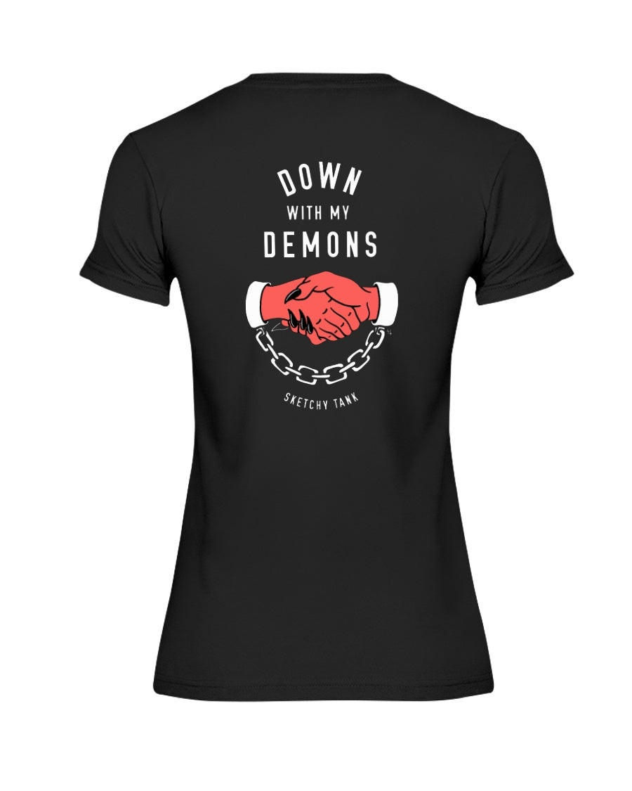 Lurking Class By Sketchy Tank Redrum Down With My Demons Ladies T Shirt 211105