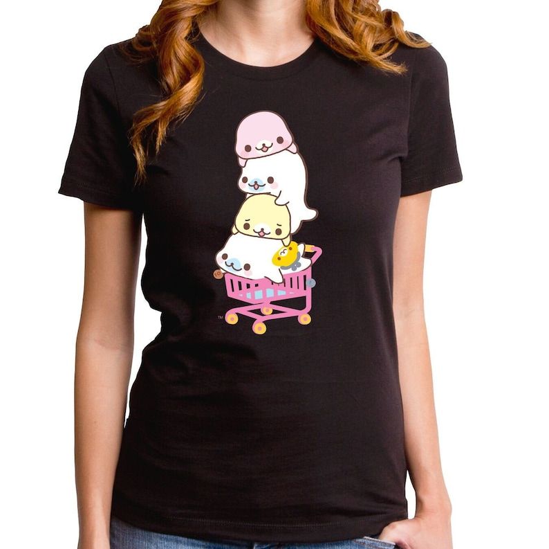 Mamegoma Shopping Cart Girls T Shirt