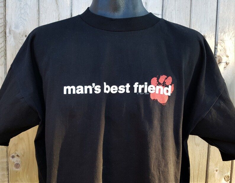 Mans Best Friend 1993 Movie Promo Shirt Vintage New Line Productions Tee Xl Film Crew Murina T Shirt Rare