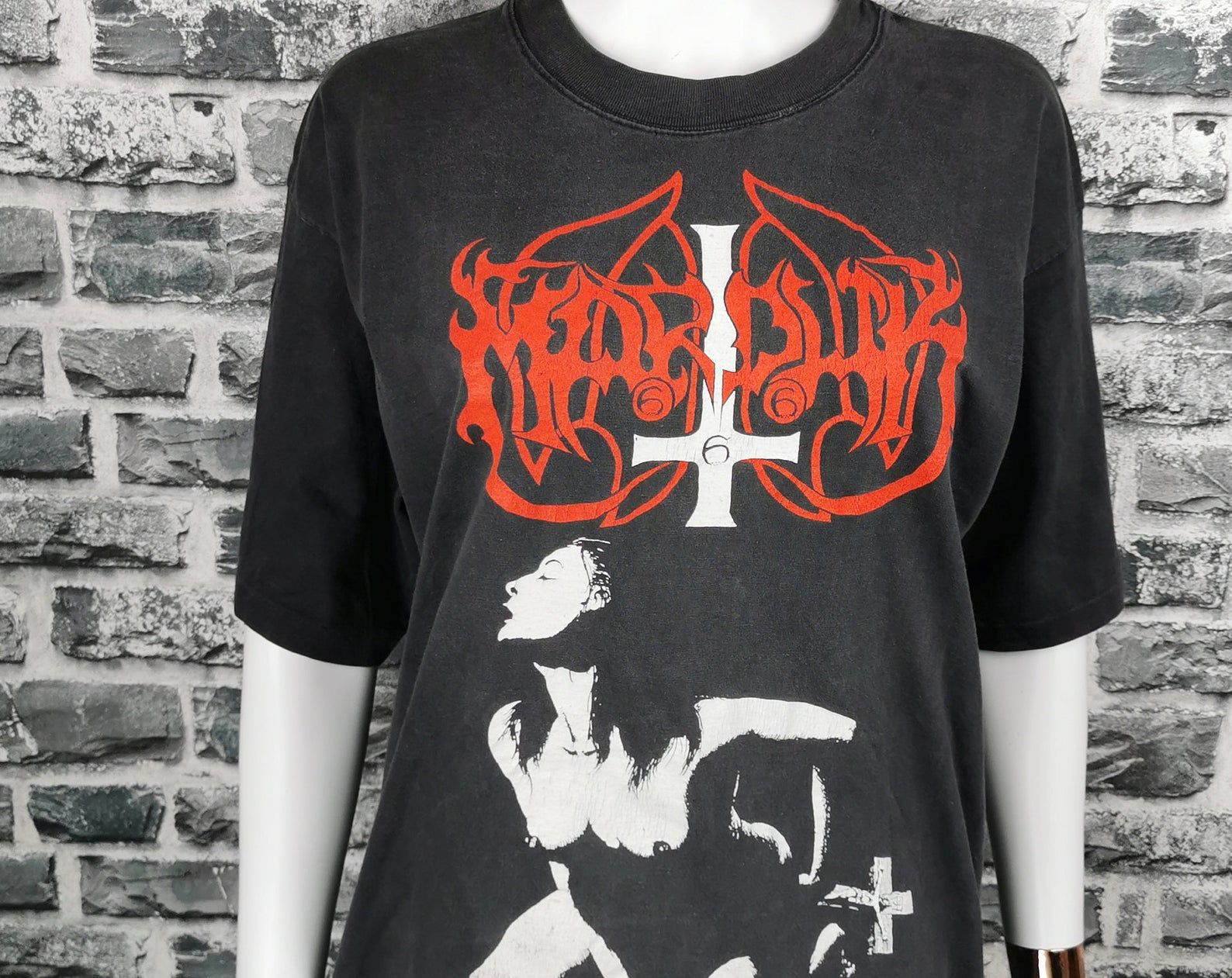 Marduk 1995 Vintage T-Shirt Fuck Me Jesus / Swedish Black Metal / Death Metal / Black Metal