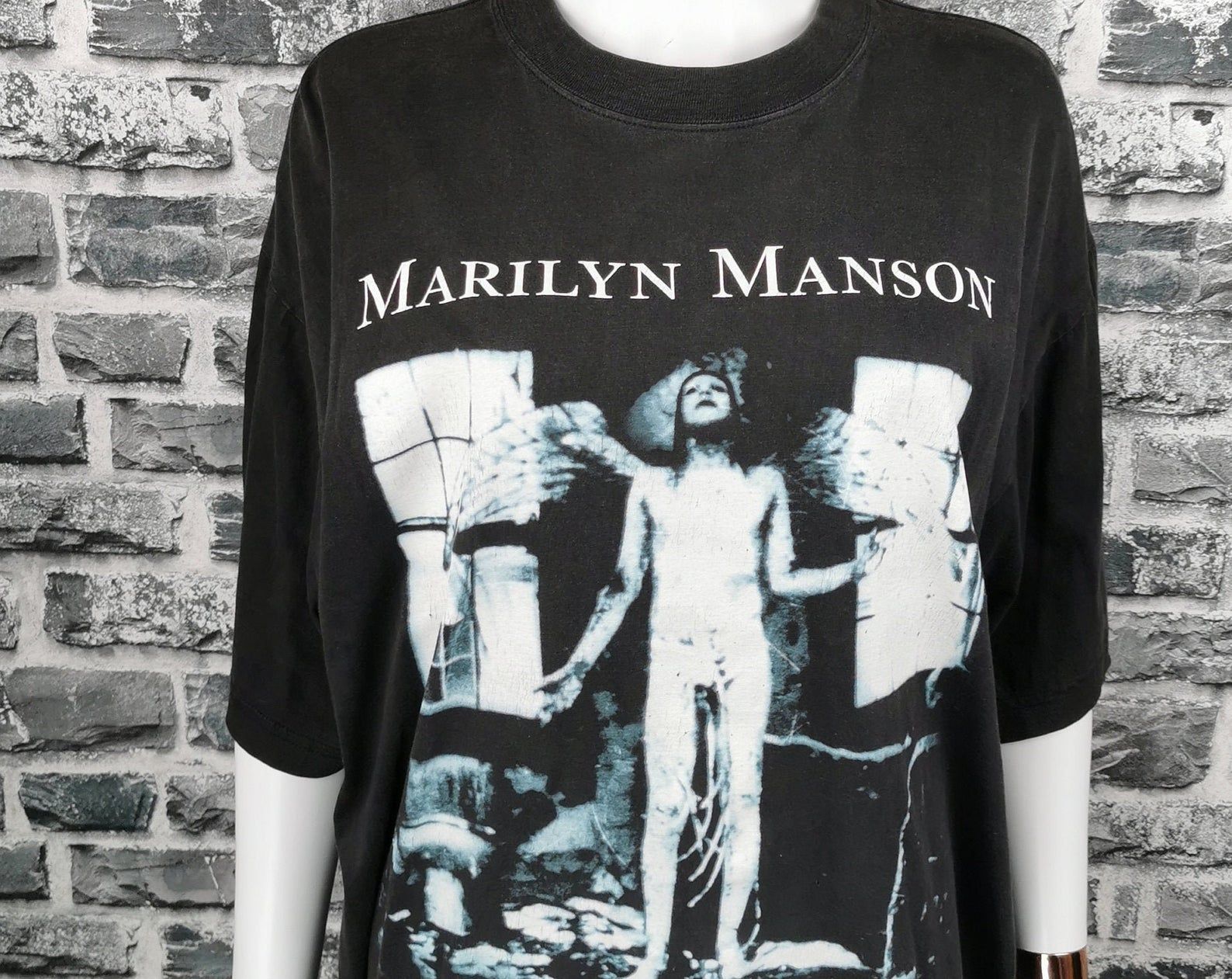 Marilyn Manson 1996 Vintage T-Shirt All Fucked Up / Very Rare Tee / Satan/ Antichrist