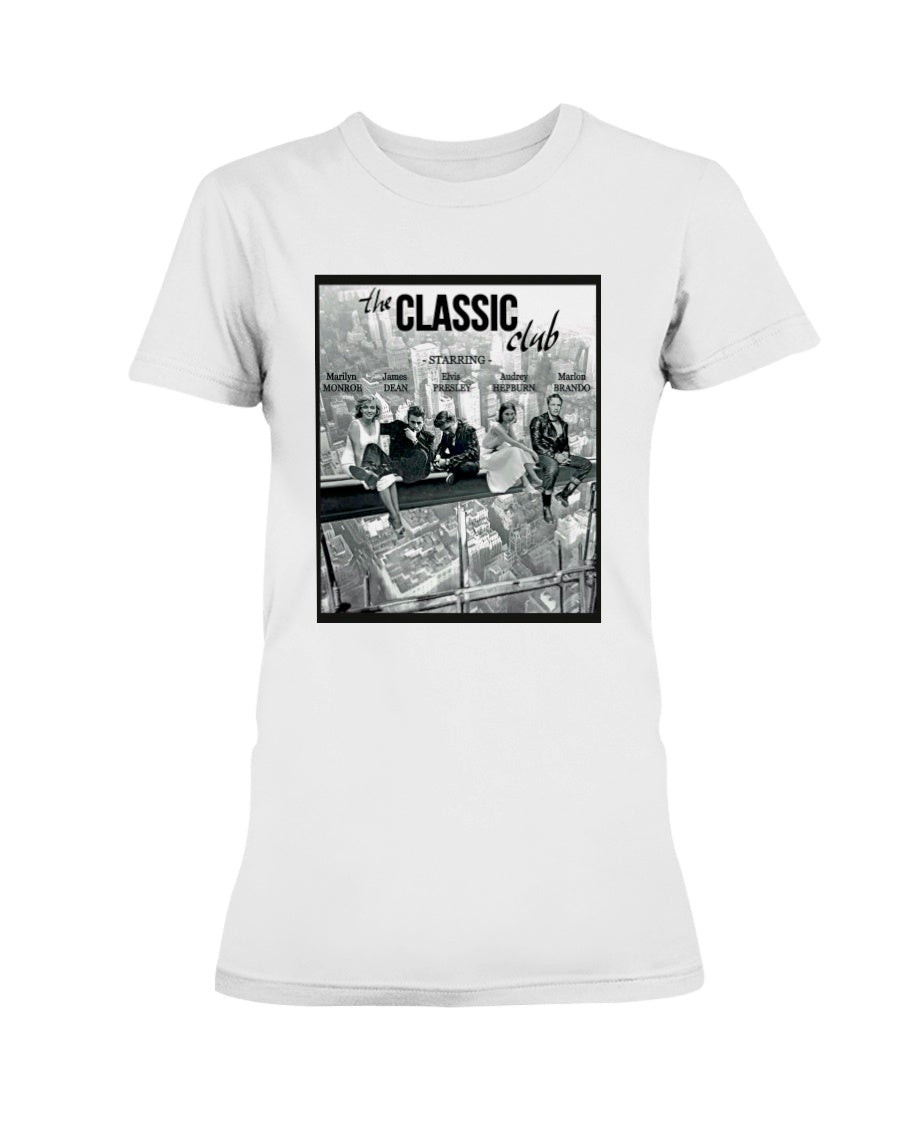 Marilyn Monroe The Classic Club T Shirt James Dean Elvis Marlon Brando Audrey Hepburn Breakfast Club Ladies T Shirt 211116