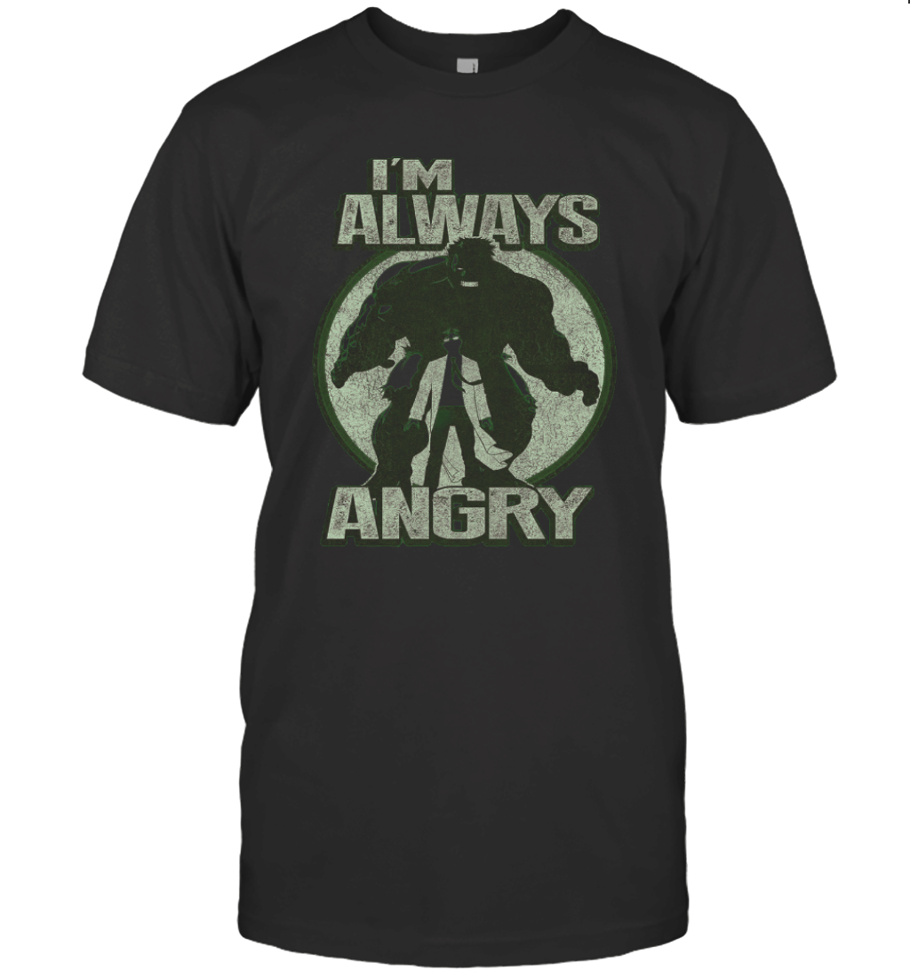 Marvel Comics Men'S Bruce Banner I'M Always Angry Hulk T Shirt T-Shirt