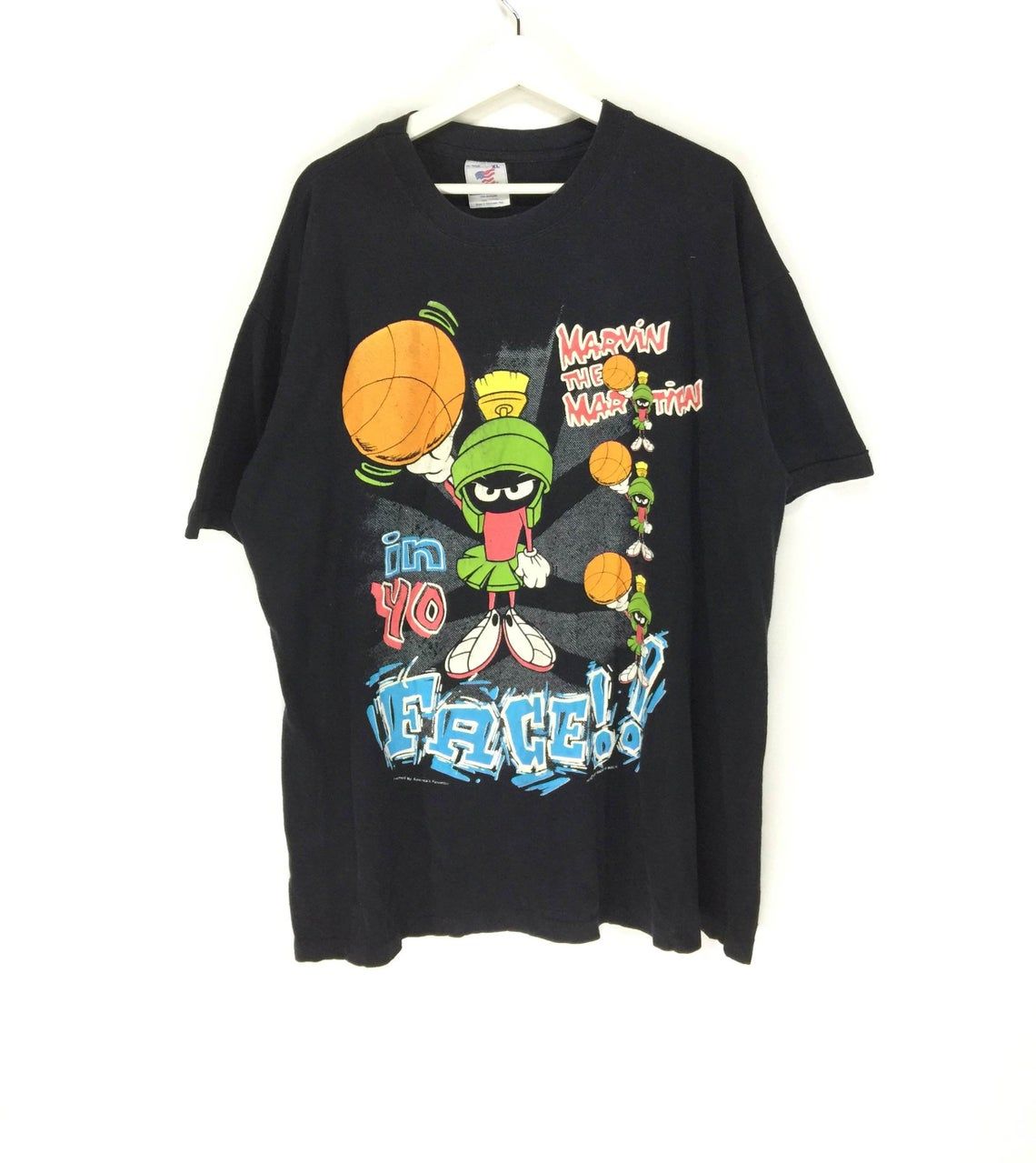 Marvin the martian in yo face vintage 90s looney tunes shirt