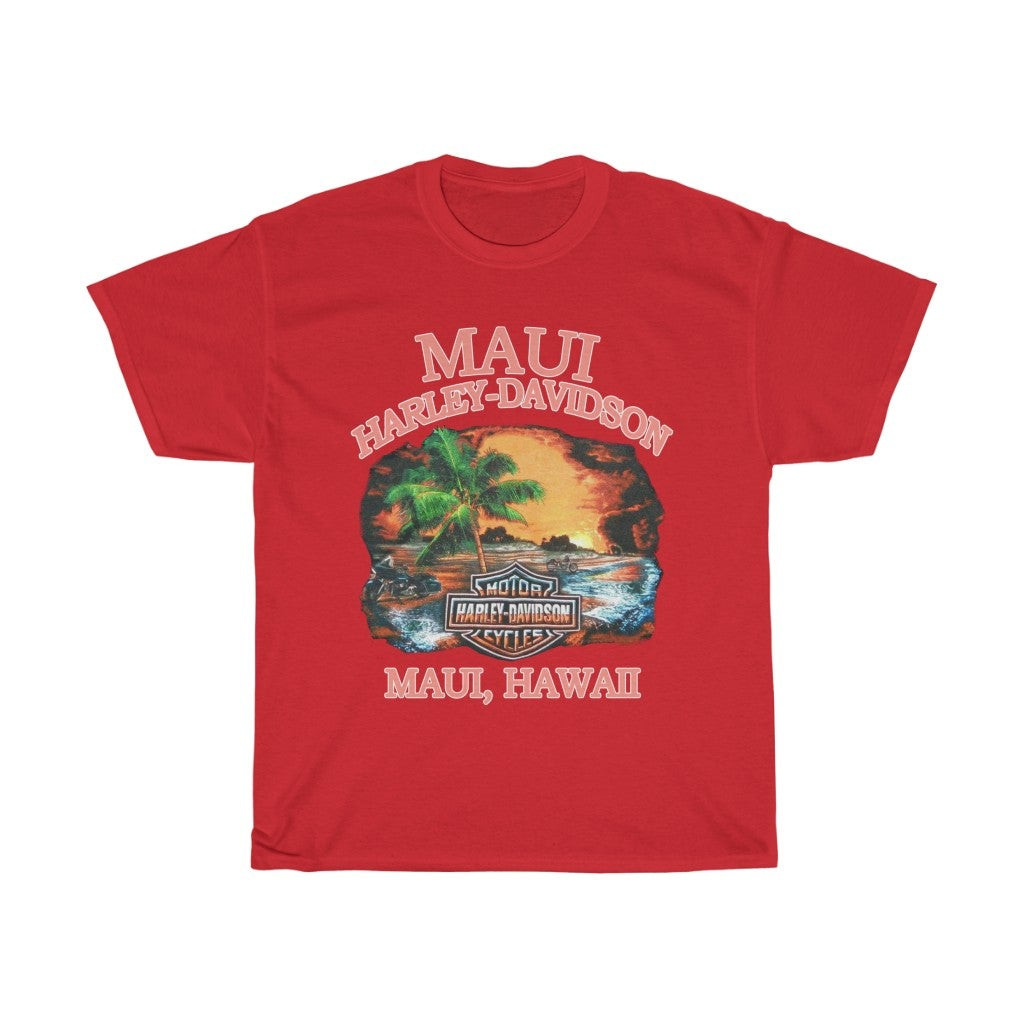Maui Harley Davidson Maui Hawaii Unisex Heavy Cotton Tee 080121