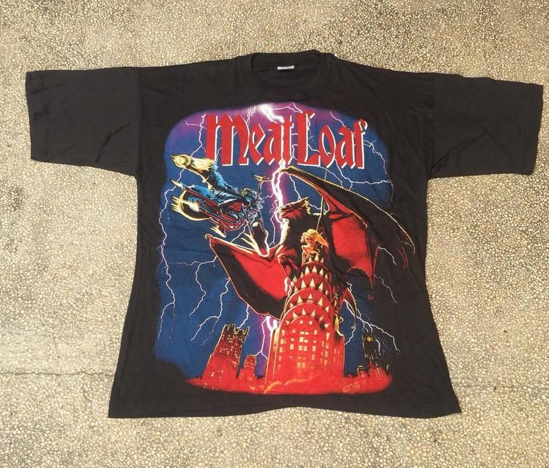 Meatloaf Tag American Flag Shirt