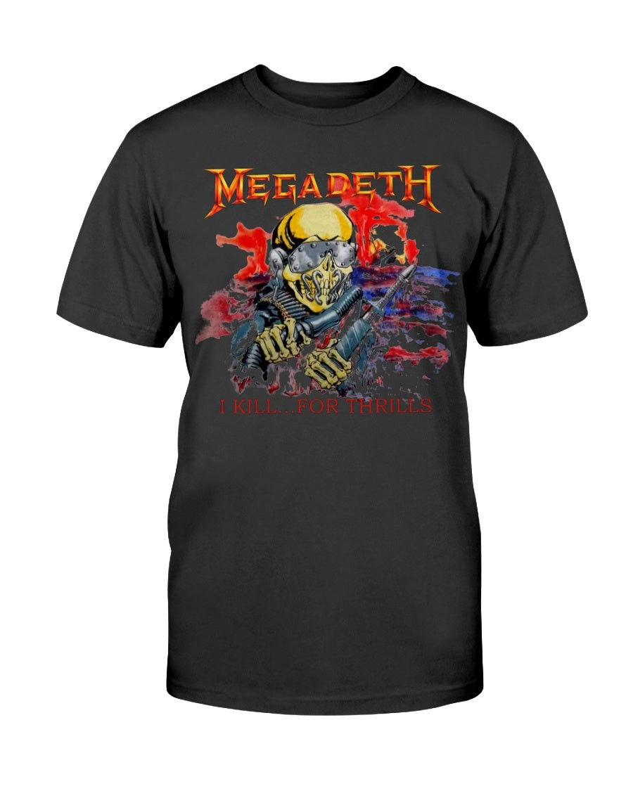 Megadeth 1988 Vintage I Kill For Thrill T Shirt 210928
