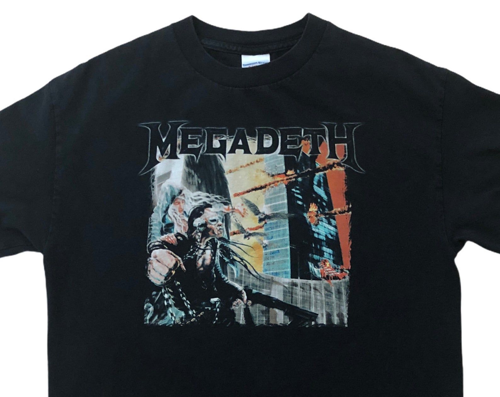 Megadeth Vintage Gigantour Heavy Metal Rock Band Concert Tour Dave Mustaine 00S Tennessee River Black T-Shirt