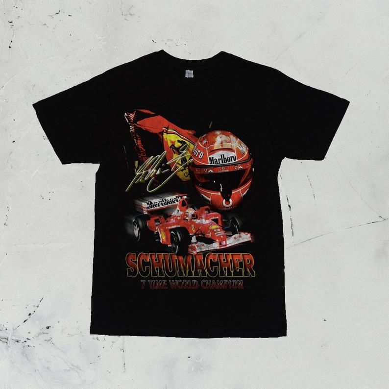 Michael Schumacher Formula 1 Bootleg Rap Vintage Inspired 90s Shirt