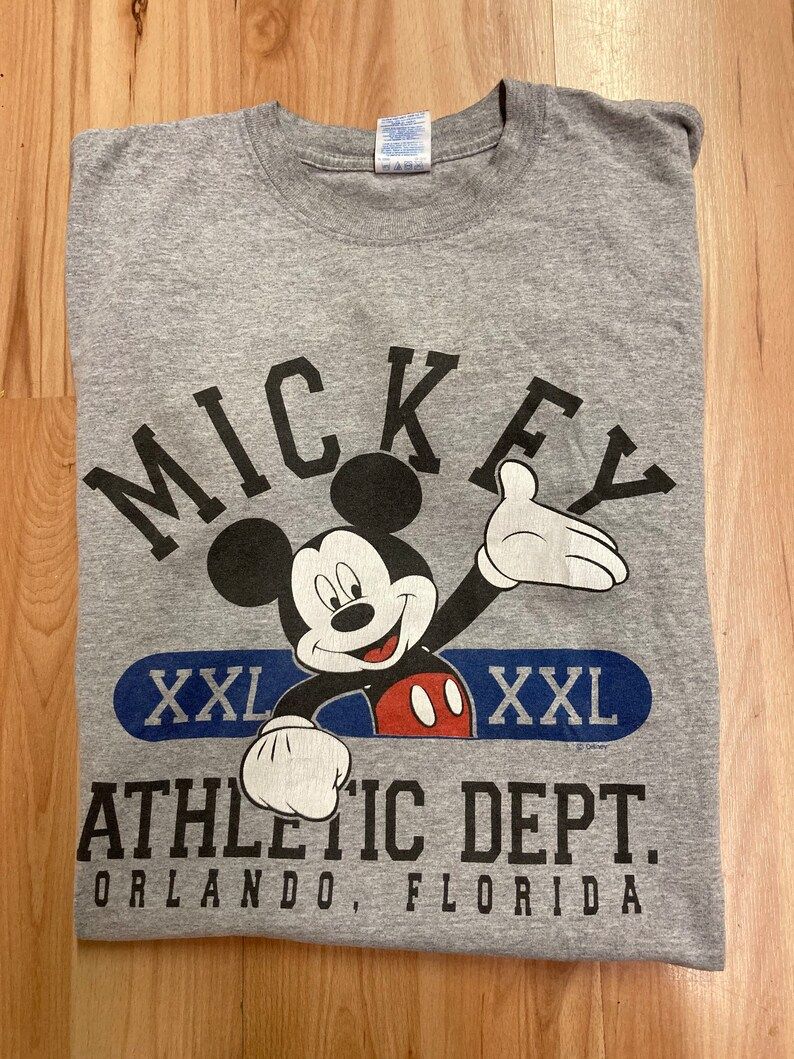 Mickey Athletic Tee Rare Design Shirt
