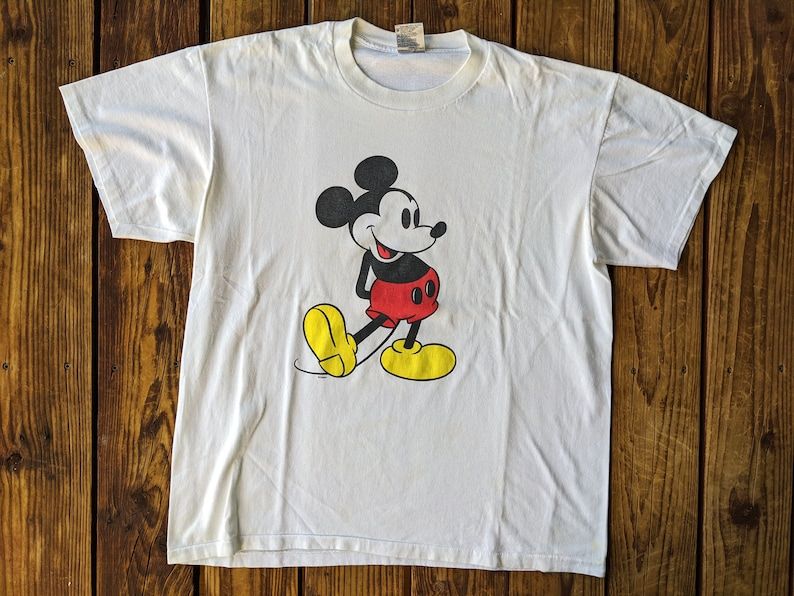Mickey Mouse Cartoon Character Single Stitch Tee