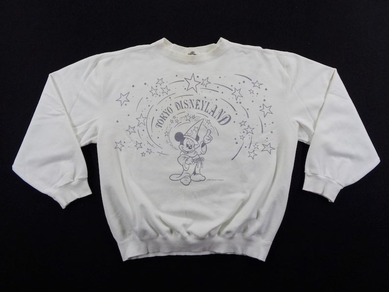 Mickey Mouse Sweatshirt Vintage Mickey Mouse Pullover Vintage Mickey Mouse Tokyo Disneyland Pullover Sweatshirt Sweater
