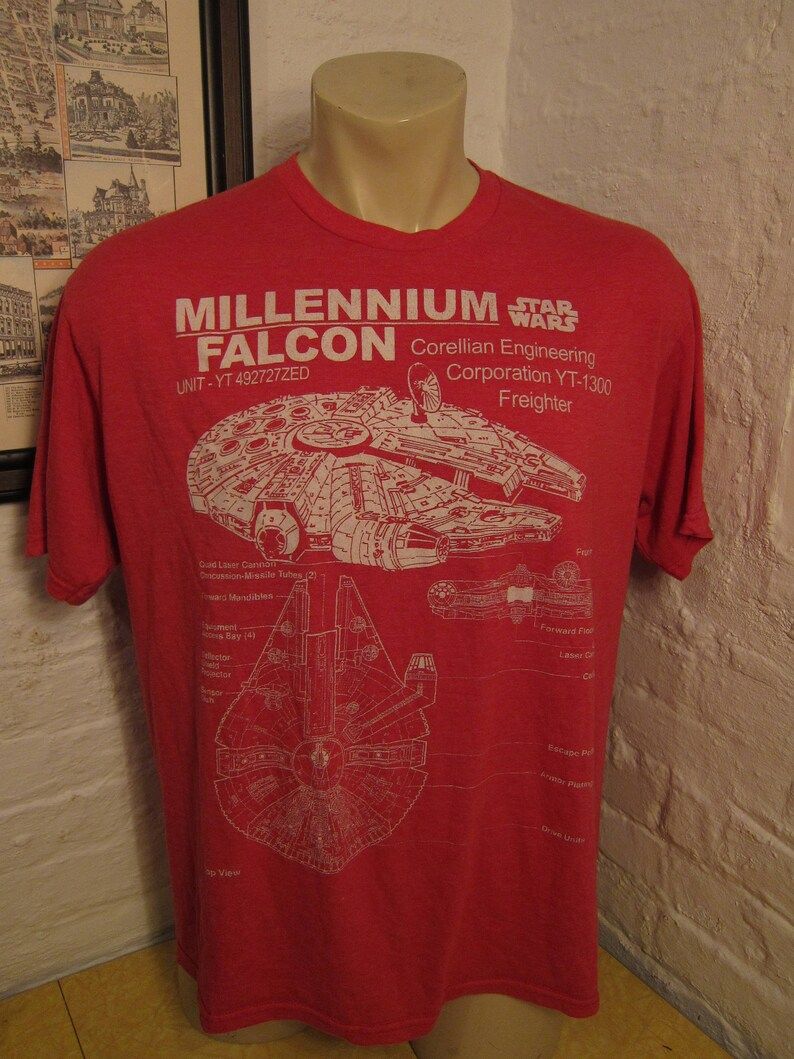 Millemmium Falcon Star Wars Shirt Single Sided