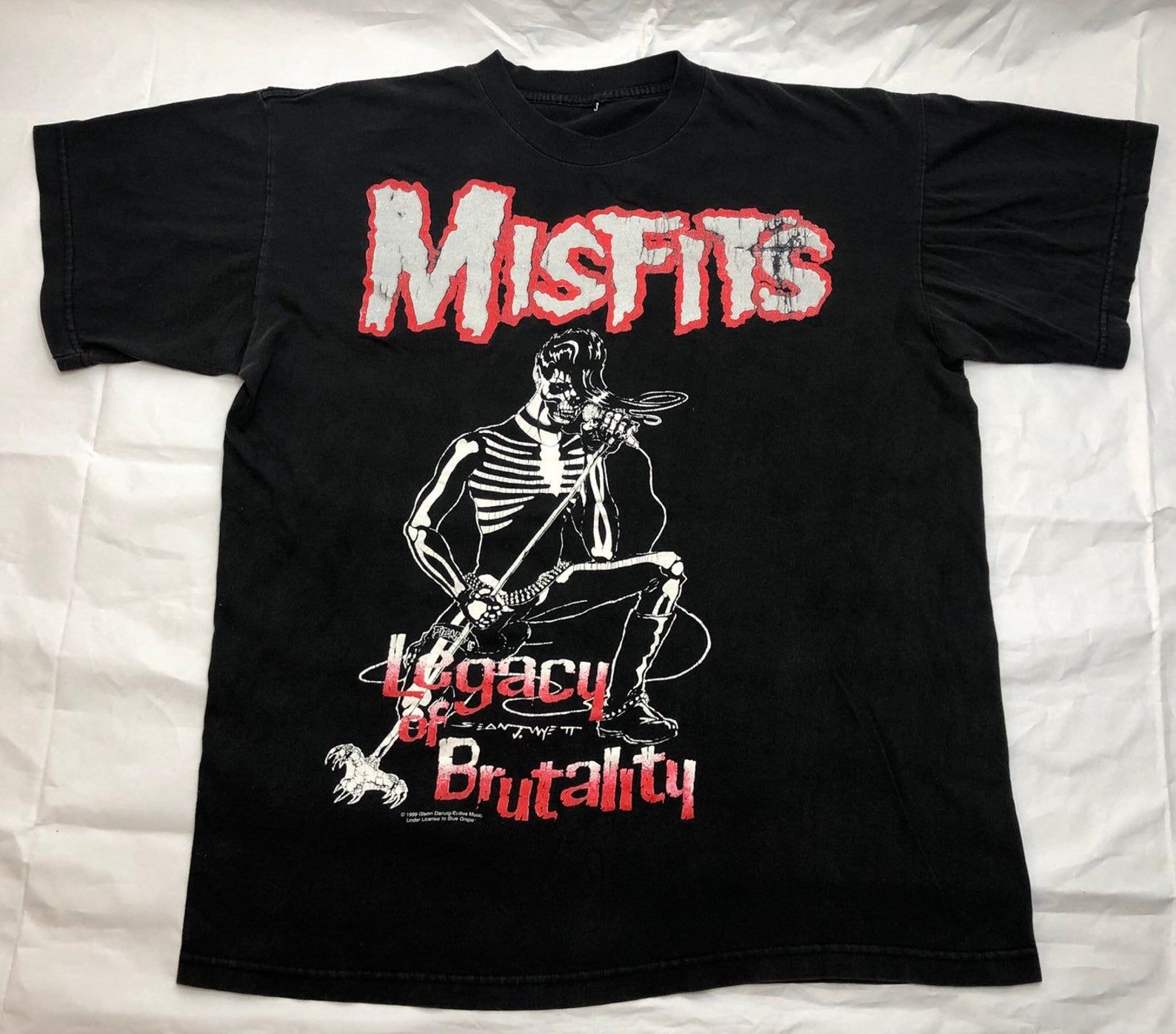 Miss Tshirt Vintage 1999 90S Legacy Of Brutality Punk Rock Band Shirt Danzig Black Tee