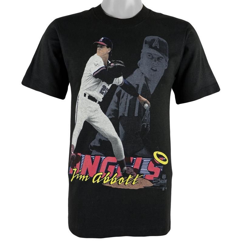 Mlb California Angels Jim Abbott Deadstock 1990 Shirt
