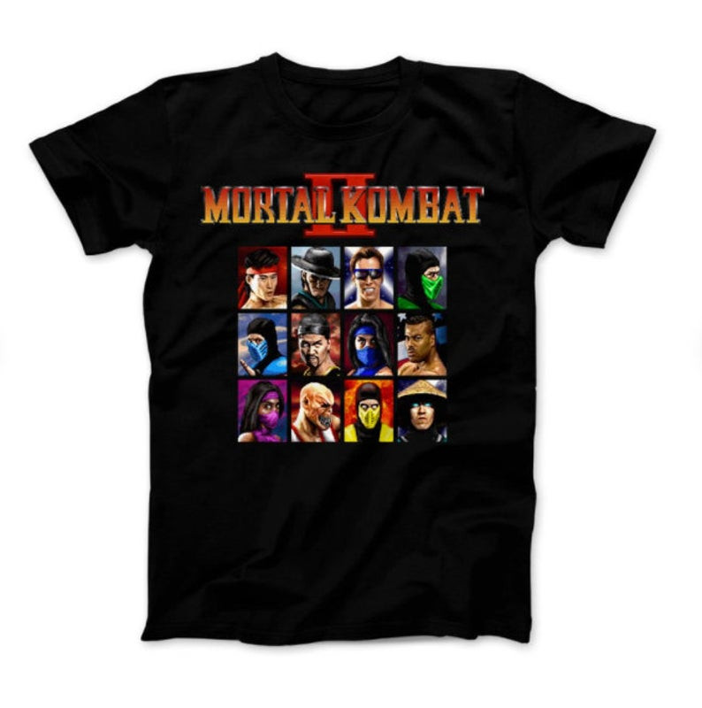 Mortal Kombat T-Shirt, Mk2 Select Your Character T-Shirt