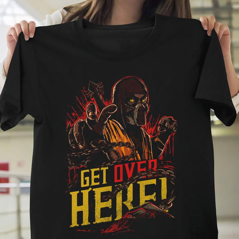 Mortal Kombat T-Shirt Scorpion Get Over Here Shirt