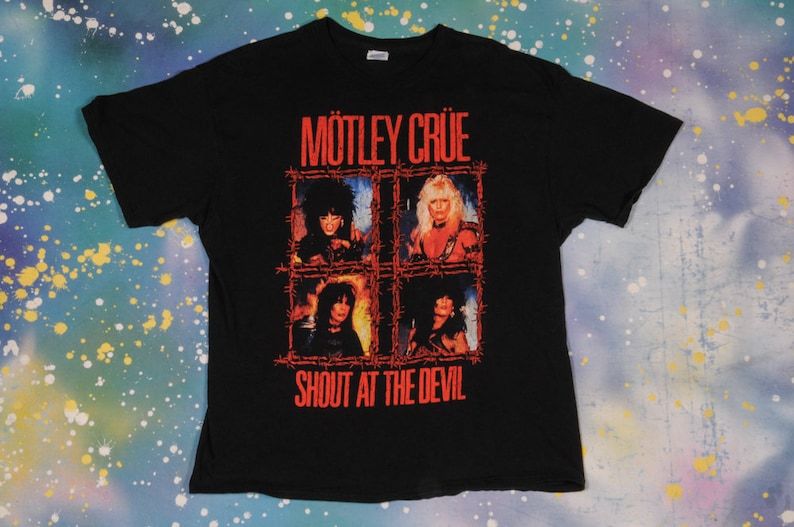 Motley Crue Rock T Shirt Rare Design Shirt