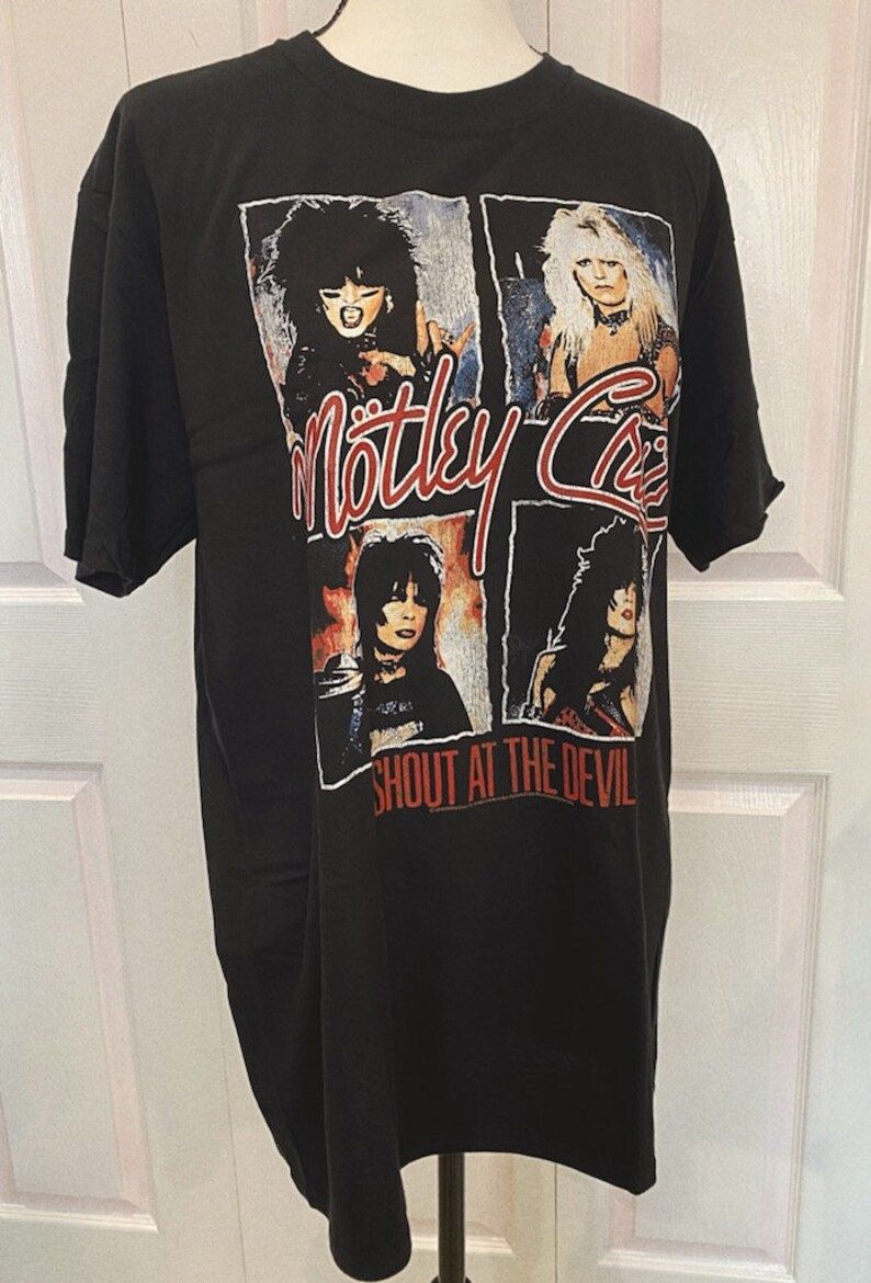 Motley Crue Shout At The Devil Vintage Brushed Style Concert Tee