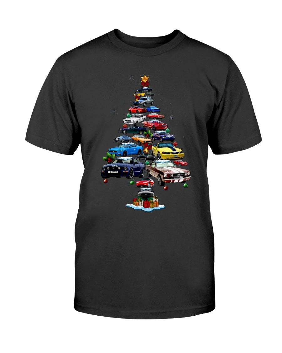 Mustang Car Christmas T Shirt 211214