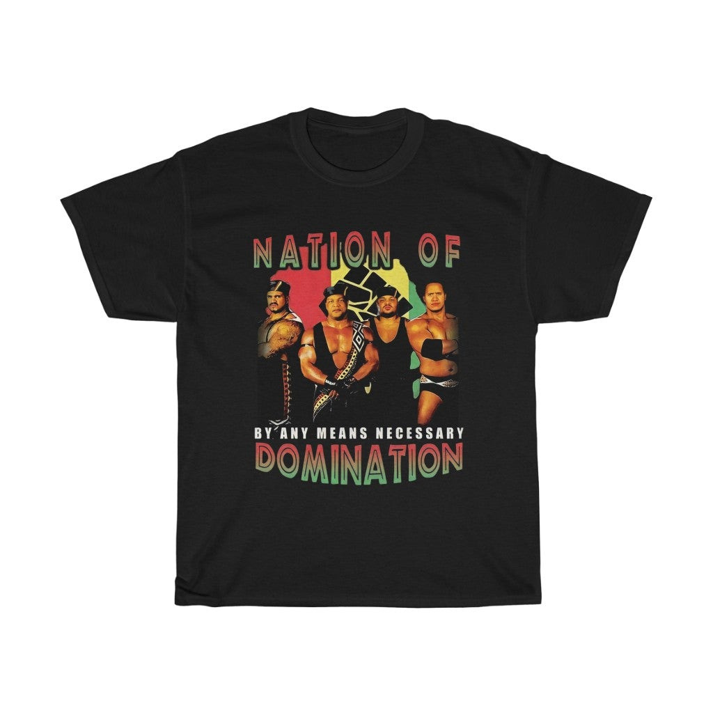 Nation Of Domination Vintage Wrestling Unisex Heavy Cotton Tee 211029