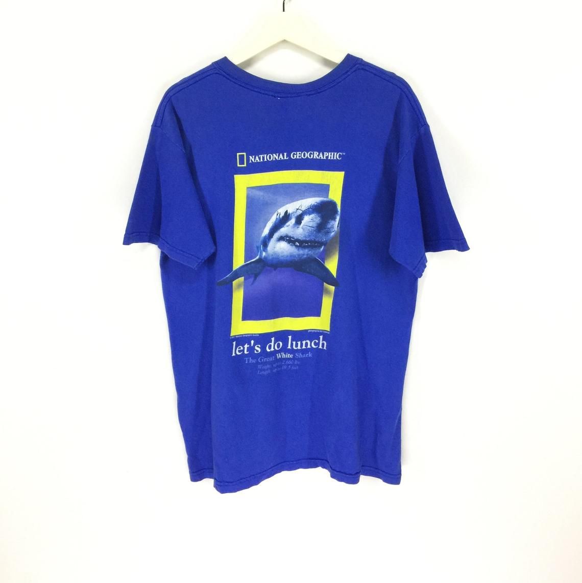 National geographic the great white shark vintage shirt