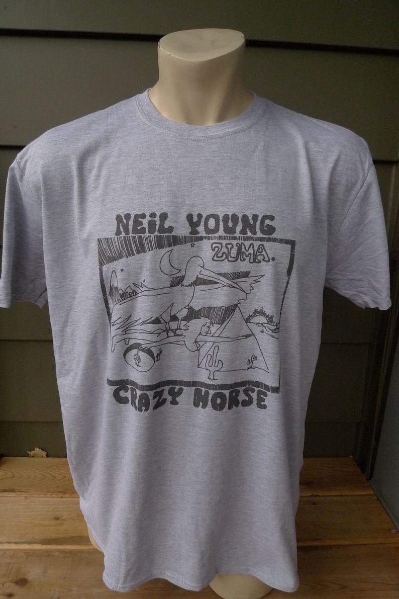 Neil Young Zuma Gray Background Shirt