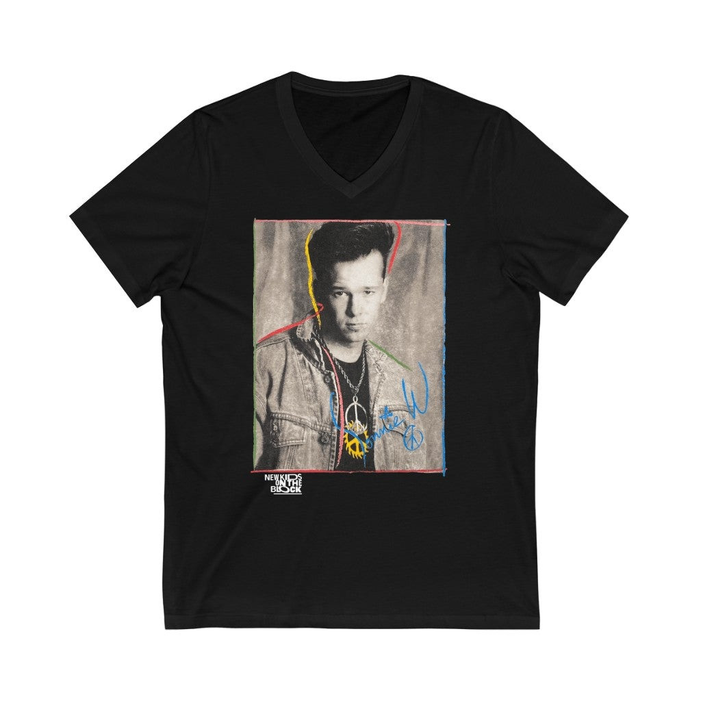 New Kids On The Block Donnie Wahlberg Vintage 80S Concert Tour V Neck Tee 211118
